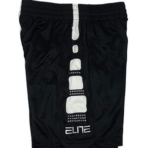 Nike NWT Elite Boys Dri-Fit Black & White Shorts Sz S Basketball Gym Workout